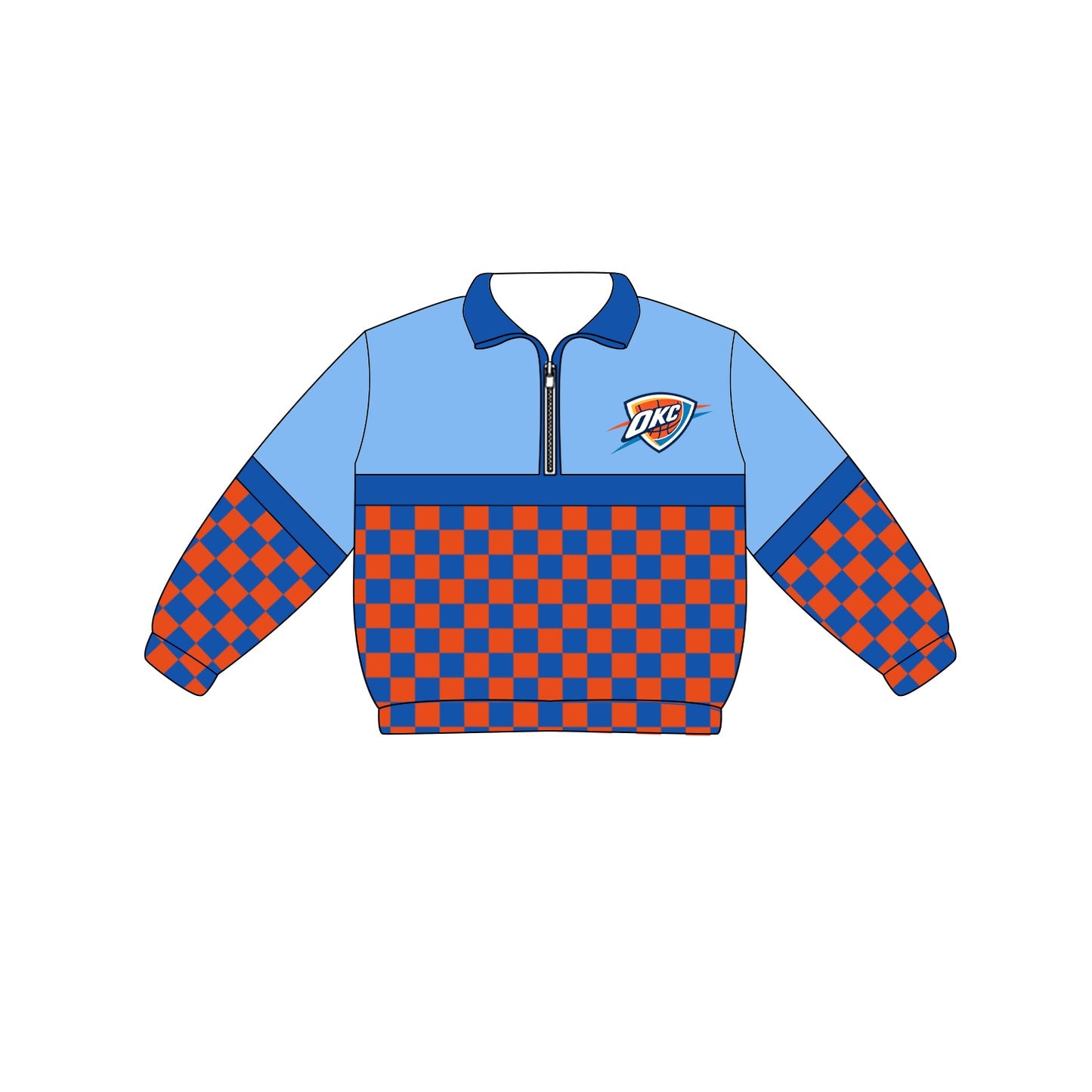 Preorder (moq 5)Baby Boys Long Sleeve Team Zip Pullovers Tops