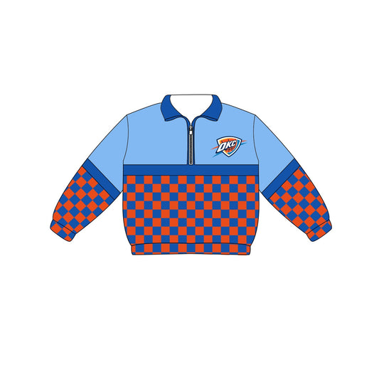 Preorder (moq 5)Baby Boys Long Sleeve Team Zip Pullovers Tops