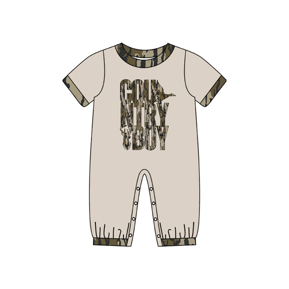 Infant Baby Boys Duck Bottomland Camo Rompers preorder(moq 5)