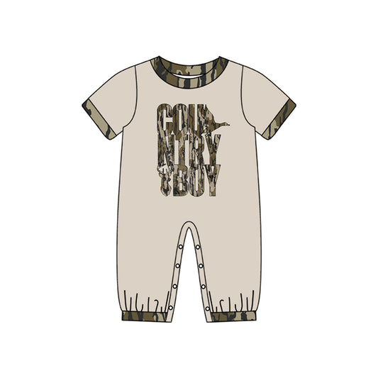 Infant Baby Boys Duck Bottomland Camo Rompers preorder(moq 5)