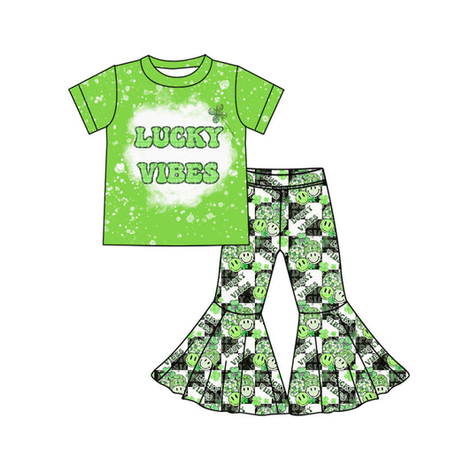 Baby Girls St Patrick Lucky Top Bell Pants Clothes Sets preorder(MOQ 5)