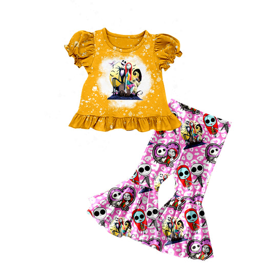 Baby Girls Halloween Nightmare Shirt Bell Pants Clothes Sets Preorder(moq 5)