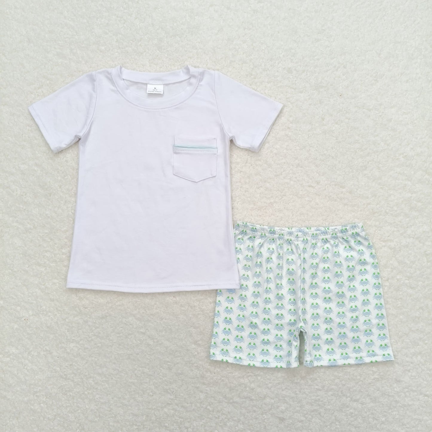 Baby Girls Boys Crabs Sibling Summer Clothes Sets