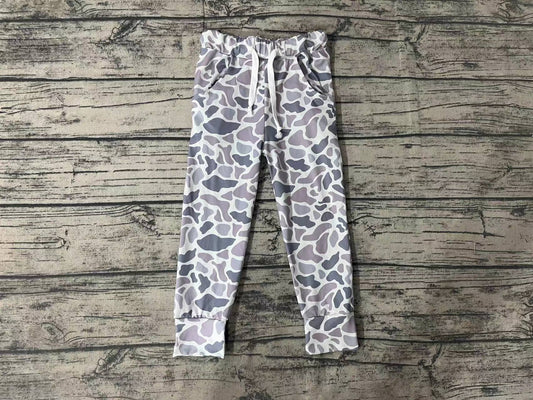 Baby Boys Grey Camo Pockets Bottoms Pants