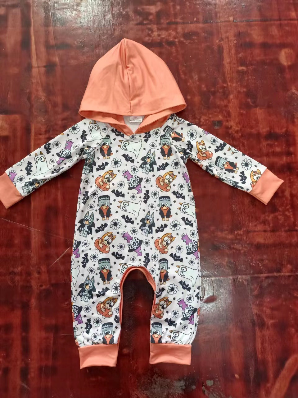 Baby Infant Kids Hooded Cartoon Dogs Rompers preorder(moq 5)