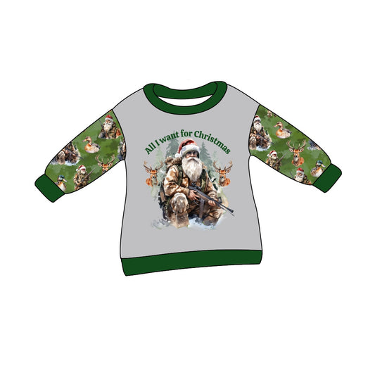 Baby Boys Christmas Hunting Deers Tee Shirts Tops Preorder(moq 5)