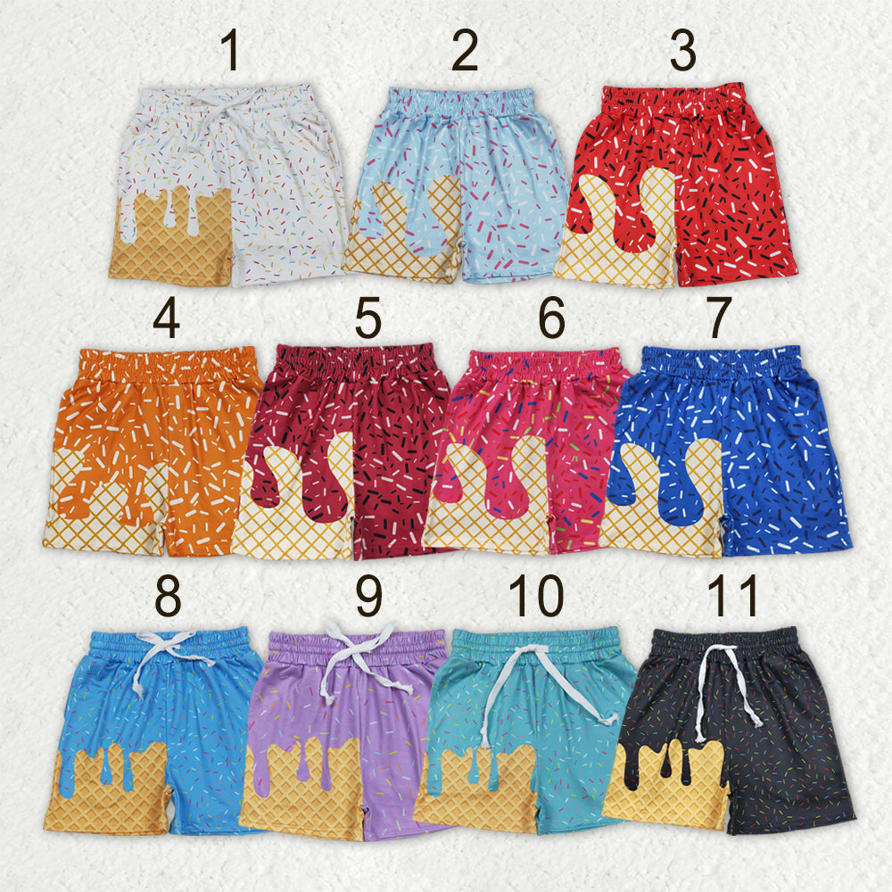 Sibling Baby Boys Ice Cream Drip Sprinkles Stars Summer Shorts Bottoms