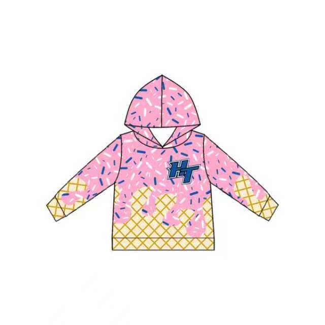 Preorder (moq 5)Baby Boys Pink Drip HT Team Hoodies Tops
