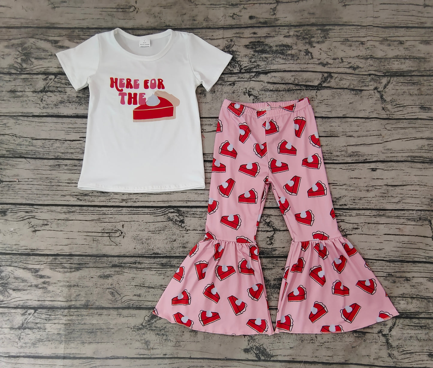 Baby Girls Here For The Pie Top Bell Pants Clothes Sets