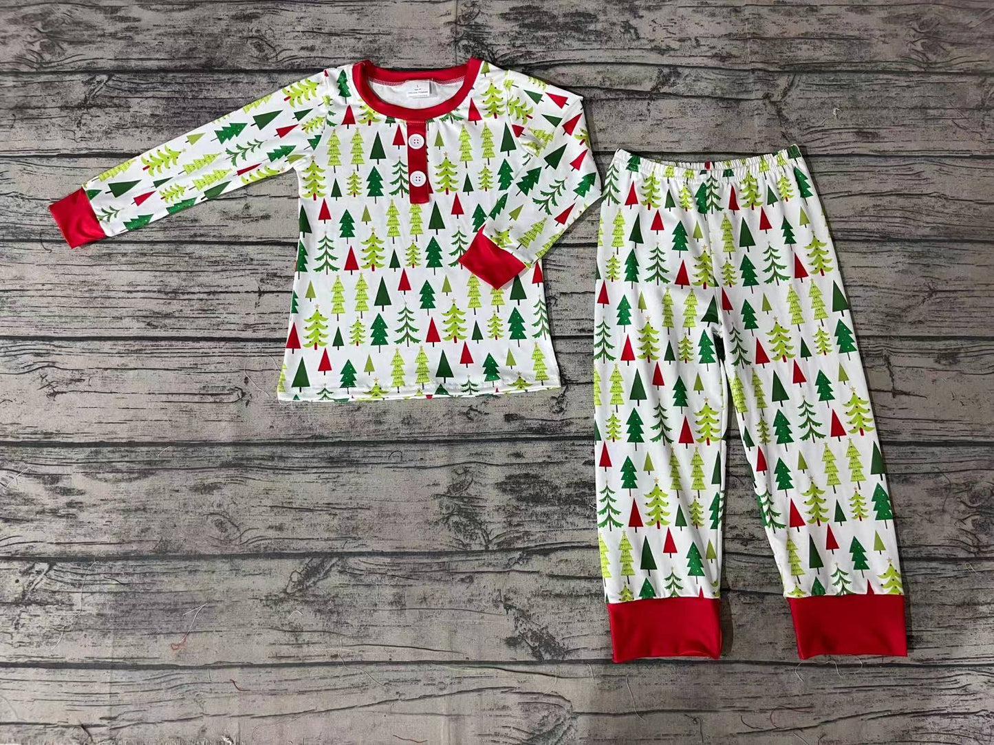 Baby Boys Christmas Tree Pants Pajamas Clothes Sets