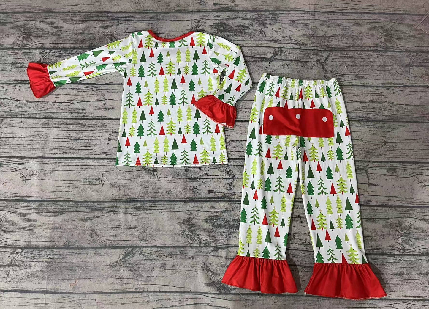 Baby Girls Christmas Tree Pants Pajamas Clothes Sets