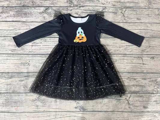 Baby Girls Halloween Pumpkin Tutu Knee Length Dresses