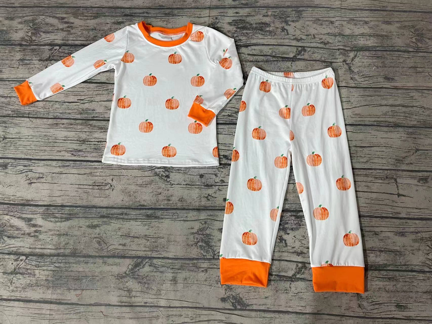 Baby Boys Pumpkin Fall Shirt Pants Jammies Pajamas Clothes Sets