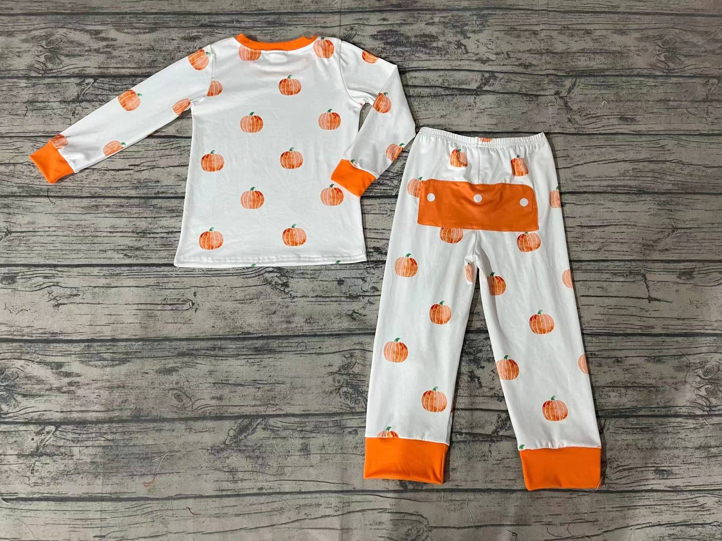 Baby Boys Pumpkin Fall Shirt Pants Jammies Pajamas Clothes Sets