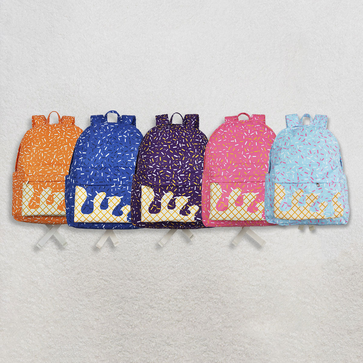 Sibling Baby Boys Girls Drip Sprinkles School Back Bags