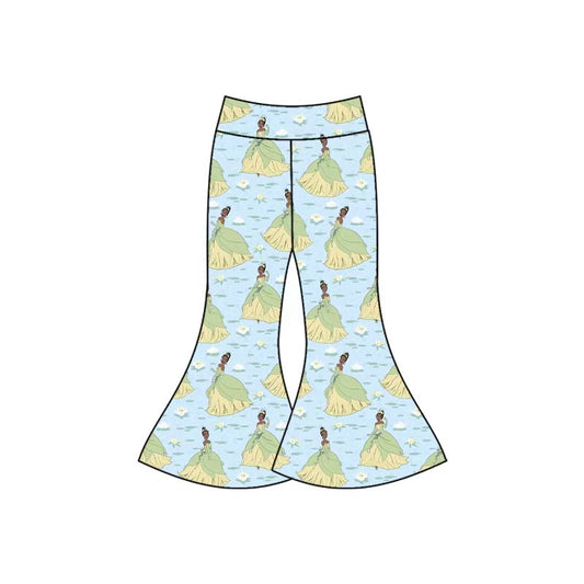Preorder(moq 5) Baby Girls Cartoon Princesses Bell Bottom Pants Bottom