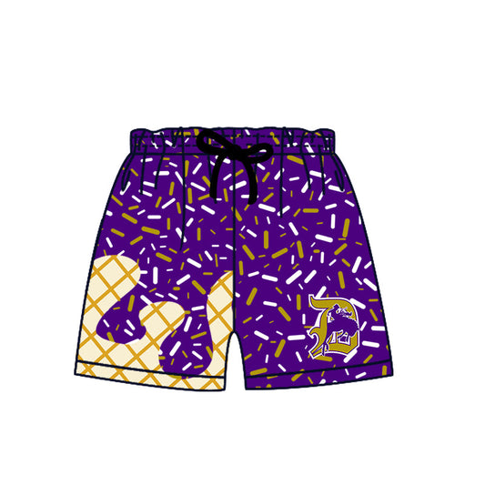 Preorder (moq 5)Baby Boys Purple Drip Sprinkles D'Hanis Team Shorts Bottom