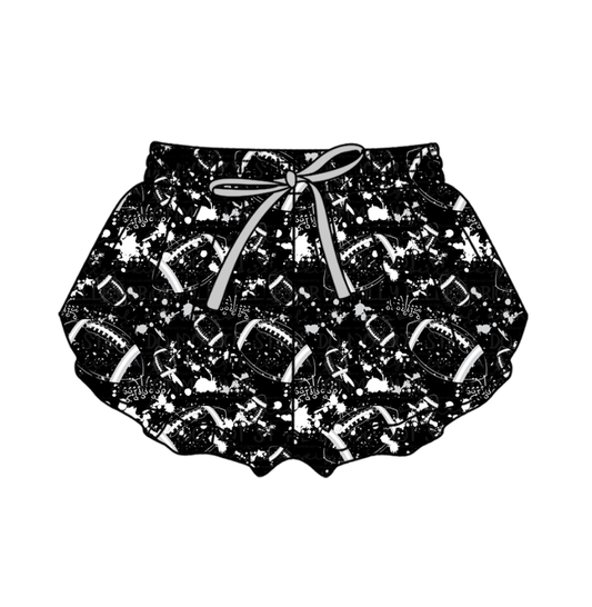 Preorder (moq 5)Baby Girls Tie-dye Footballs Print Team Butterfly Shorts Bottom
