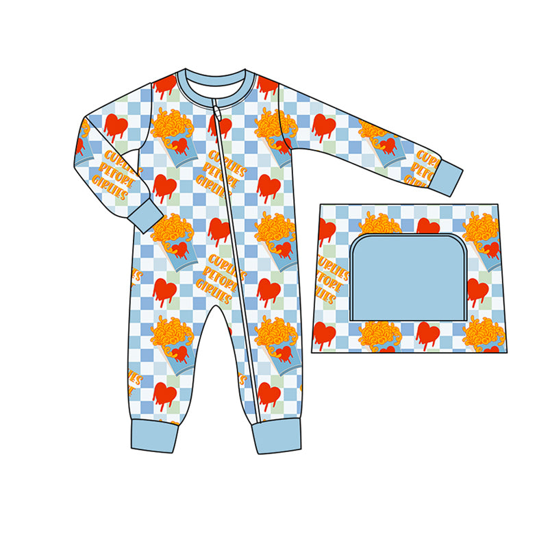 Baby Boys Valentines Chips Noddles Rompers preorder(moq 5)