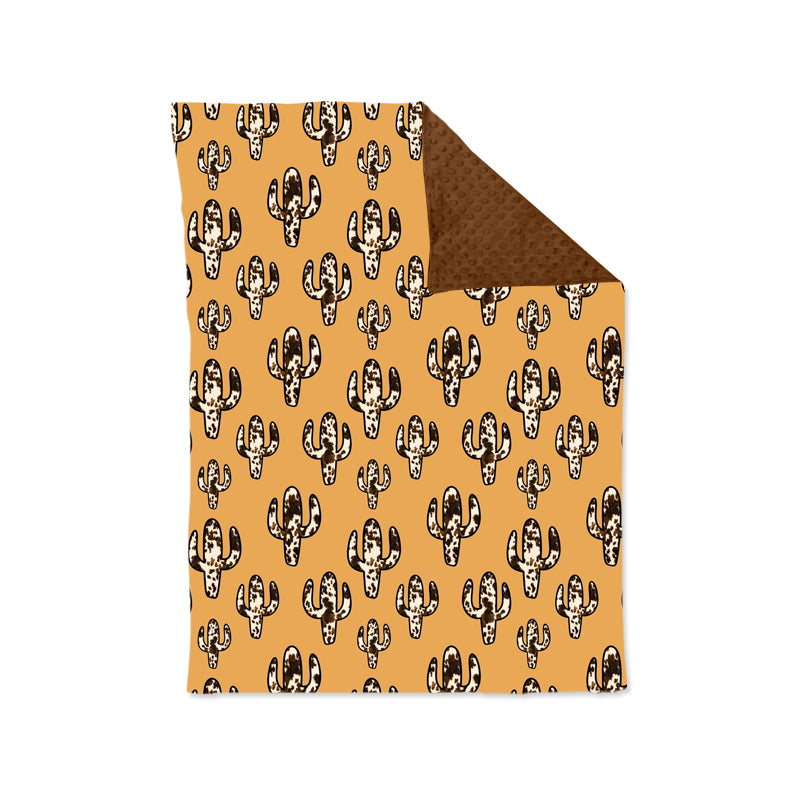 Baby Kids Western Cactus Minky Blankets preorder(moq 5) Aier Wholesale