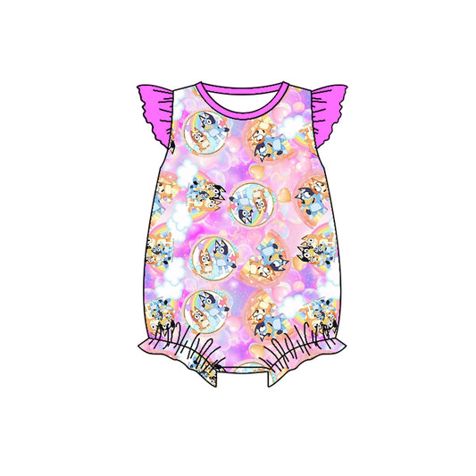 Preorder(moq 5)Baby Infant Girls Tie Dye Dogs Rompers