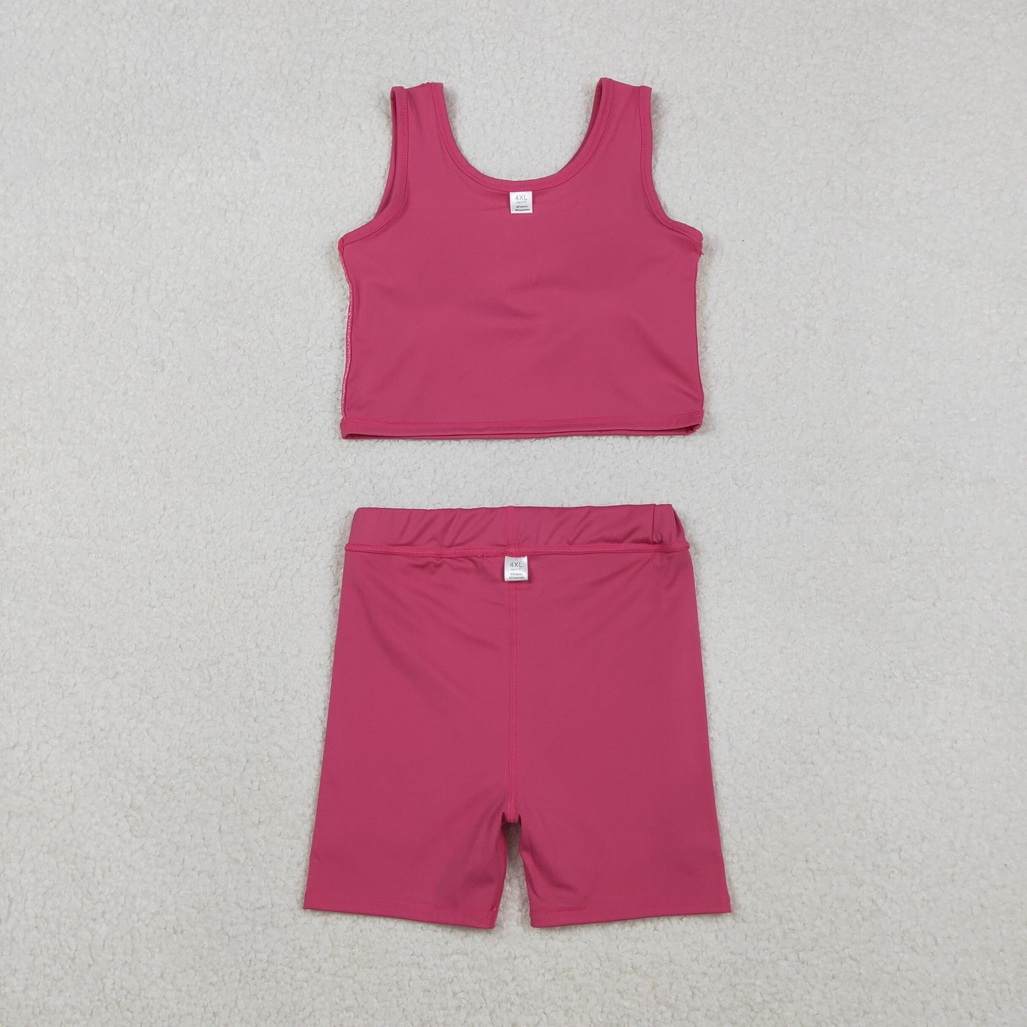 Baby Girls Pink Vest Top Skirts Shorts Bottom Yoga Active Clothes Set