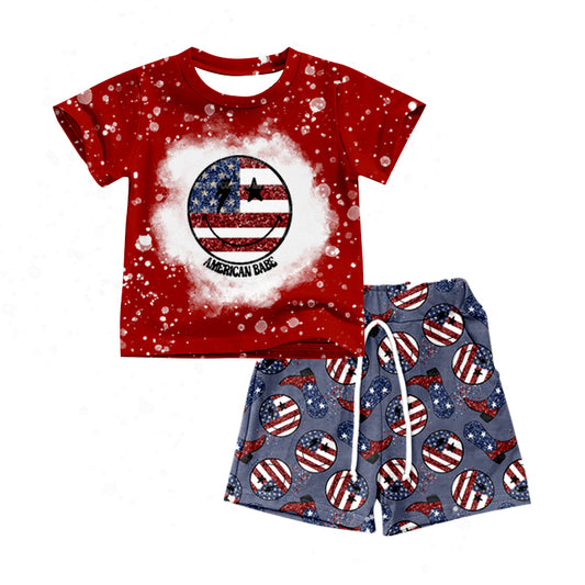 Baby Boys 4th Of July Stars Boots Shirts Shorts Clothes Sets preorder(moq 5)