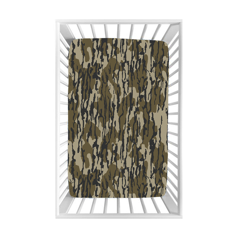 Preorder(moq 5) Baby Camo Bottomland Hunting Bed Sheets One Layer Milk Silk