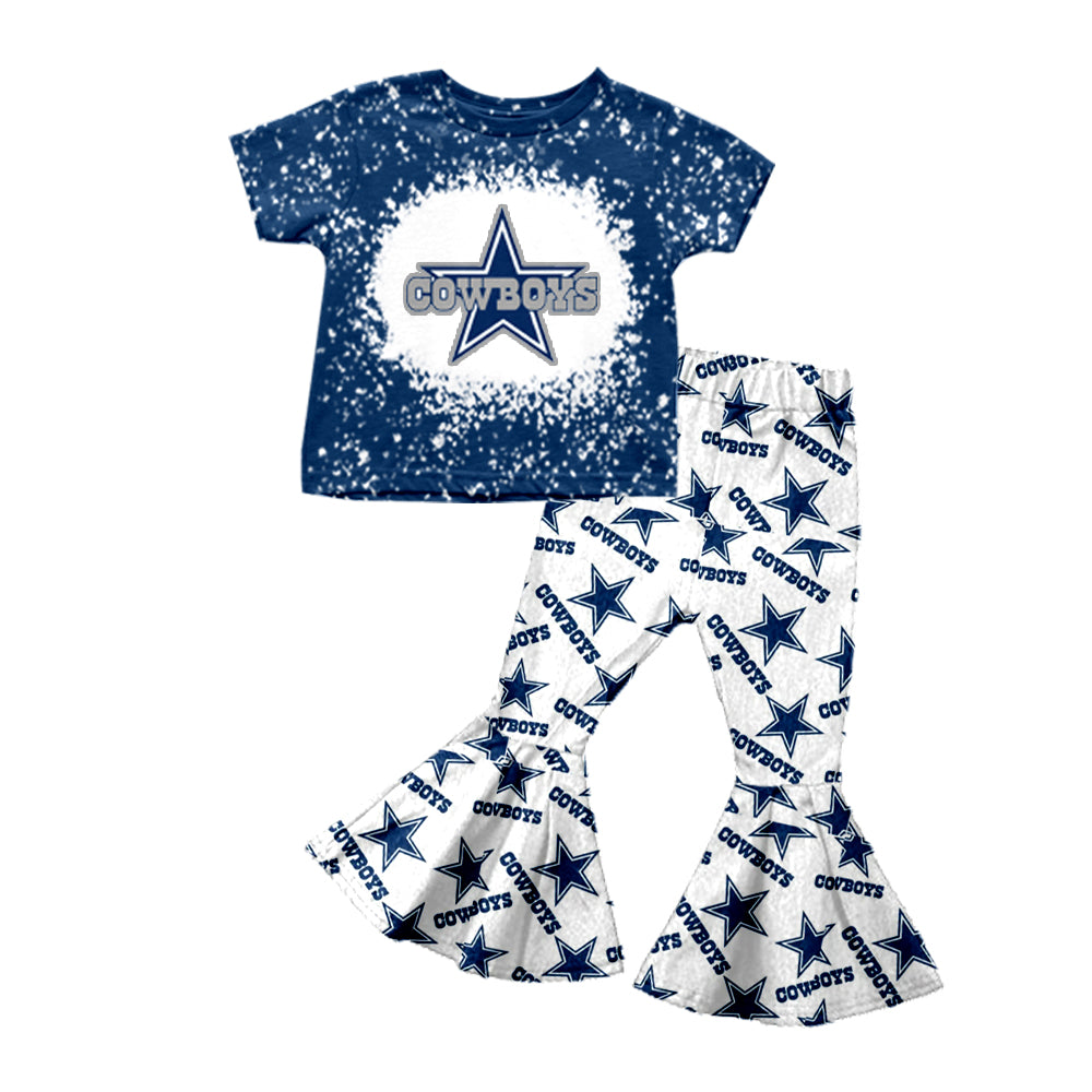 Baby Girls Cowboy Team Top Bell Pants Sets split order preorder Nov 5th