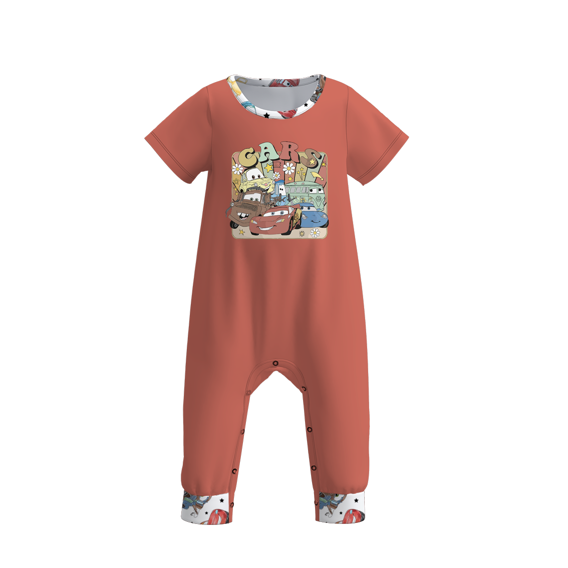 Baby Boys Racing Rusty Cars Short Sleeve Rompers preorder(moq 5)