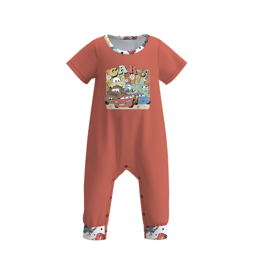 Baby Boys Racing Rusty Cars Short Sleeve Rompers preorder(moq 5)