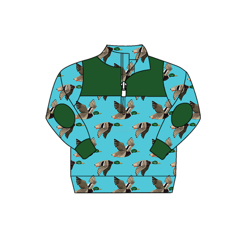 Baby Boys Southern Ducks Blue Pullovers Tops Preorder(moq 5)