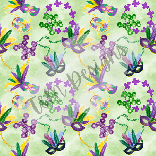 Baby Girls Mardigras Anchor Masks Zipper Footie Rompers Preorder