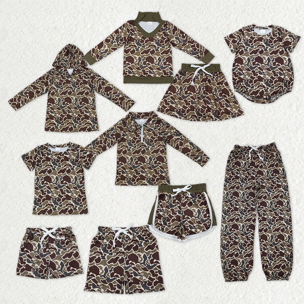 Sibling Family Mama and Kids Southern Dark Khaki Camo Clothings