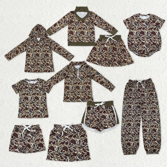 Sibling Family Mama and Kids Southern Dark Khaki Camo Clothings