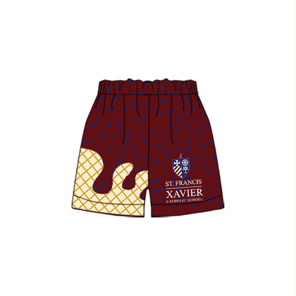 Preorder (moq 5)Baby Boys Drip Sprinkles Wine Francis Team Shorts Bottoms