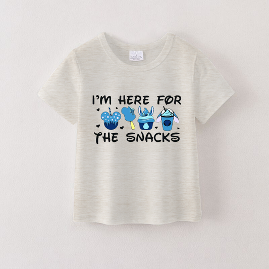Baby Boys Short Sleeve Blue Mouse Snacks Summer Tee Shirts Preorder(moq 5)