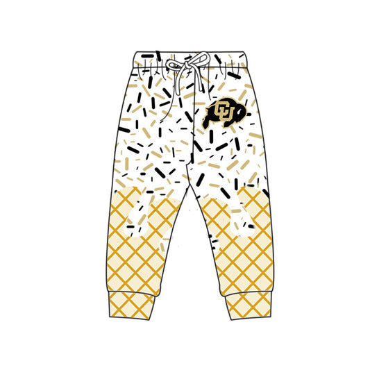 Preorder (moq 5)Baby Boys Drip Sprinkles CU Boulder Team Jogger Pants Bottom