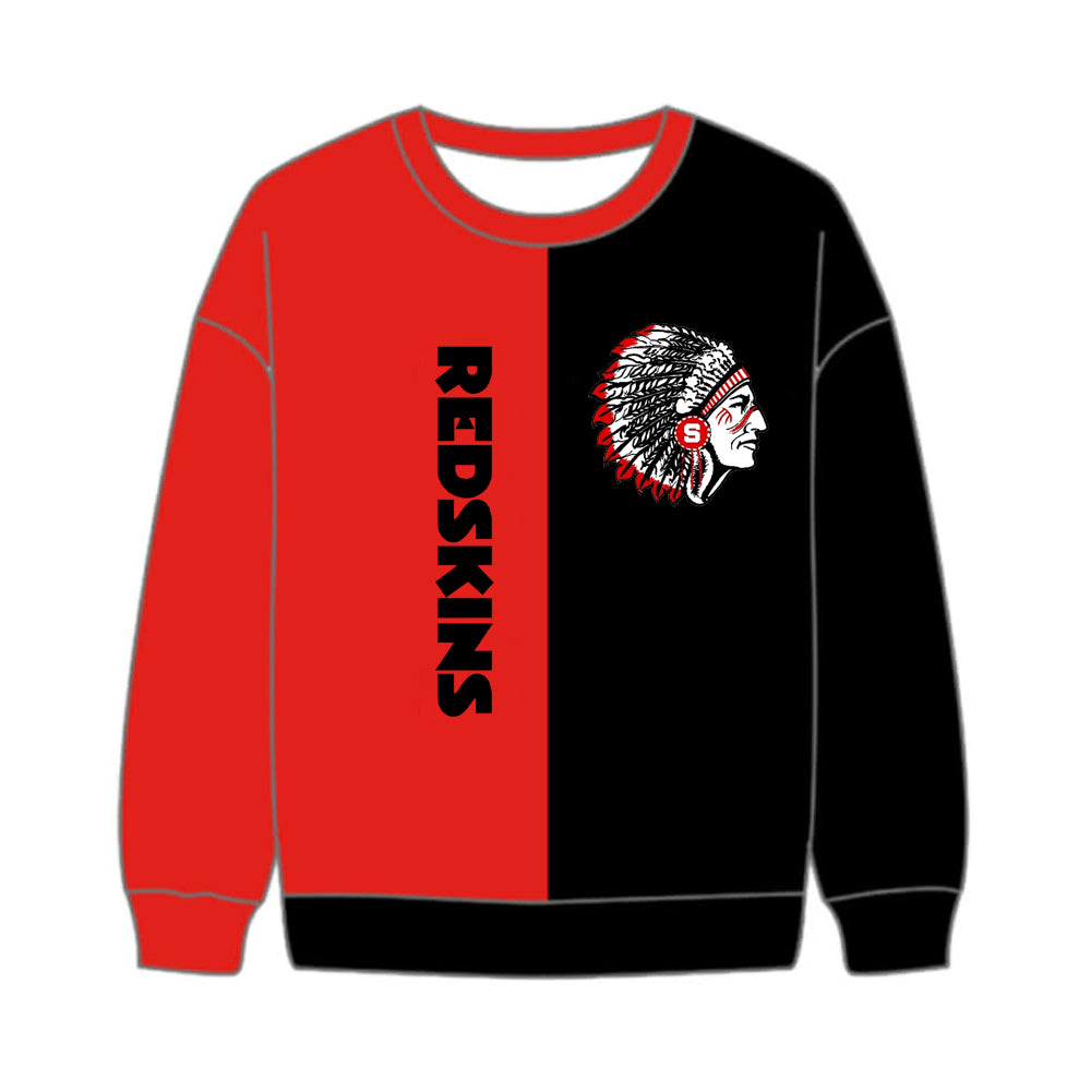 Preorder moq 5 Adult redskins Team Red Black Tee Shirts Tops