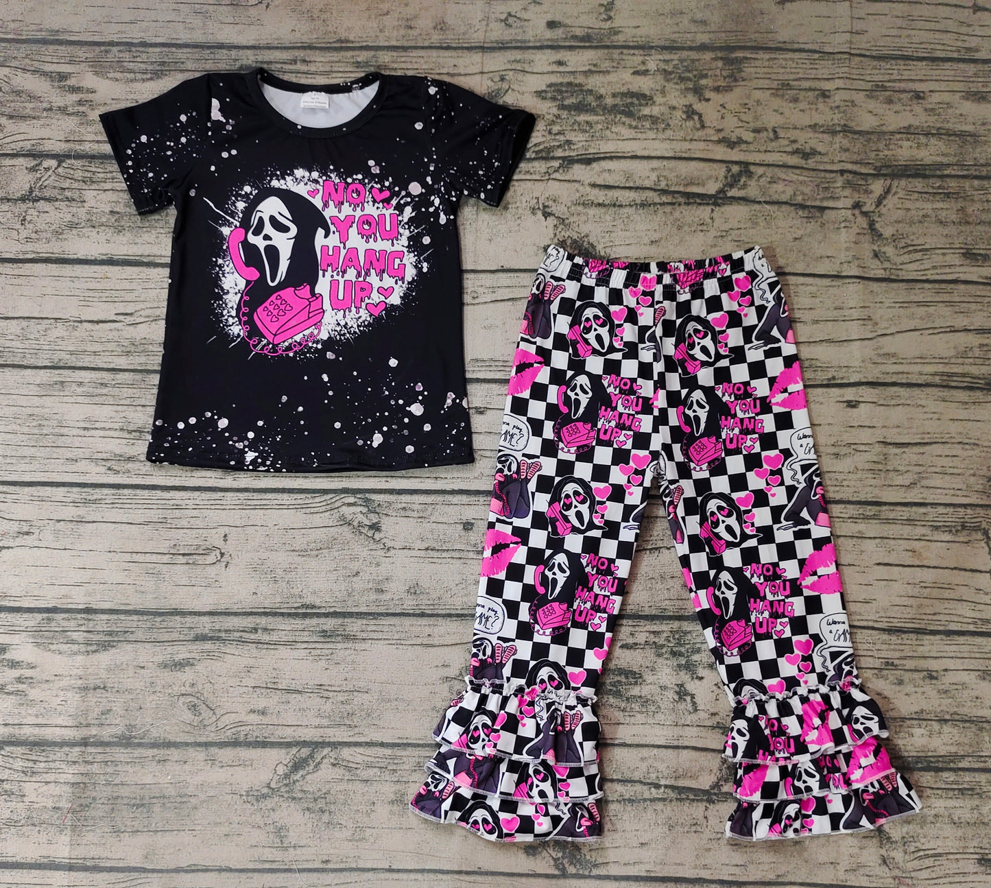 Baby Girls Halloween Call Shirt Ruffle Pants Clothes Sets