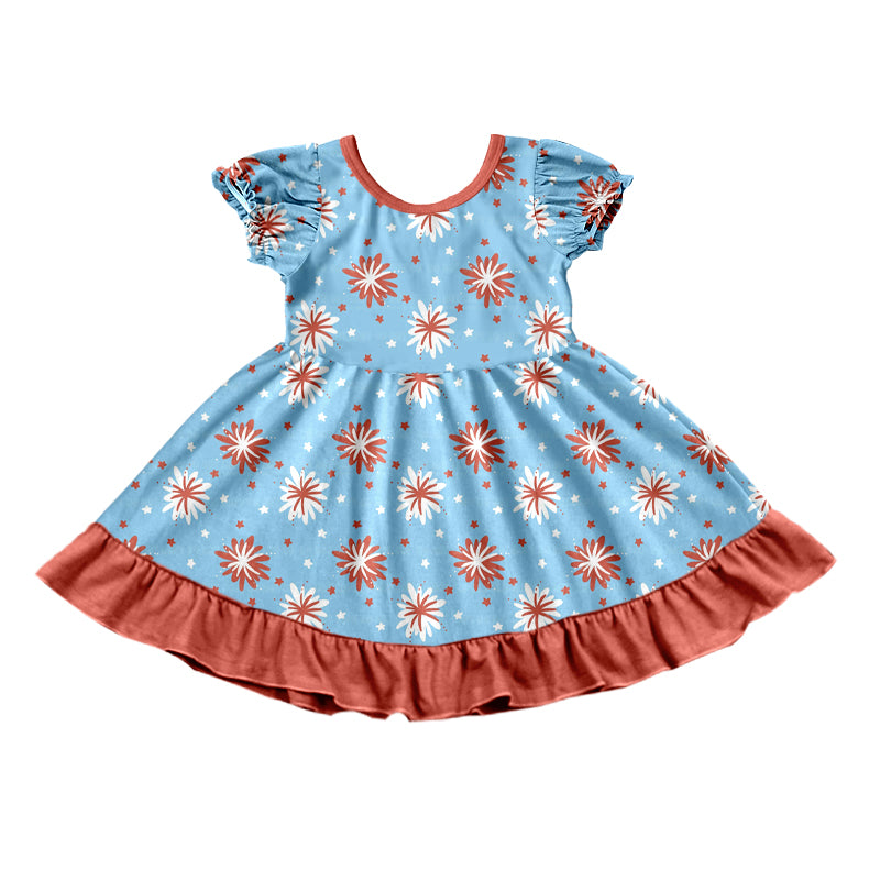 Baby Girls 4th Of July Fireworks Twirl Dresses preorder(moq 5)