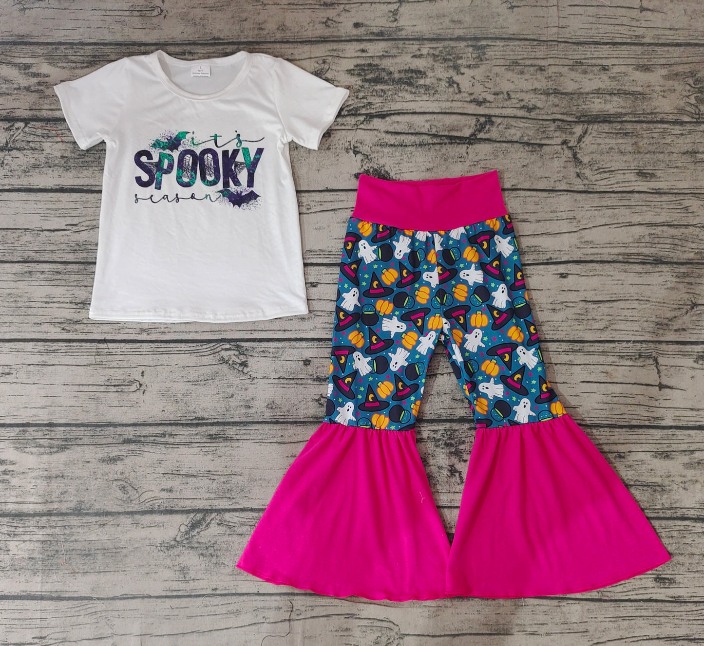 Halloween Baby Girls Spooky Season Bell Pants Clothes Sets