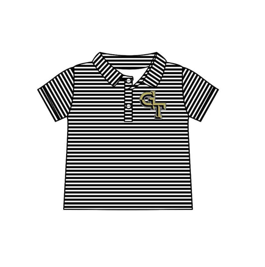 Split Preorder July 20th Baby Boys Black Stripes GT Team Polo Shirts Tops