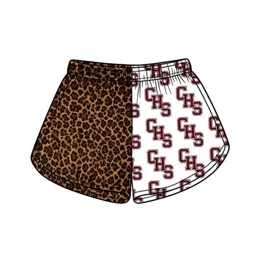 Preorder (moq 5)Baby Girls Leopard CHS Team Shorts Bottom