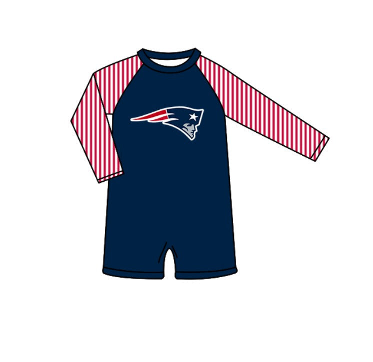 Preorder moq 5 Baby Boys Stripe Long Sleeve Team Swimsuits