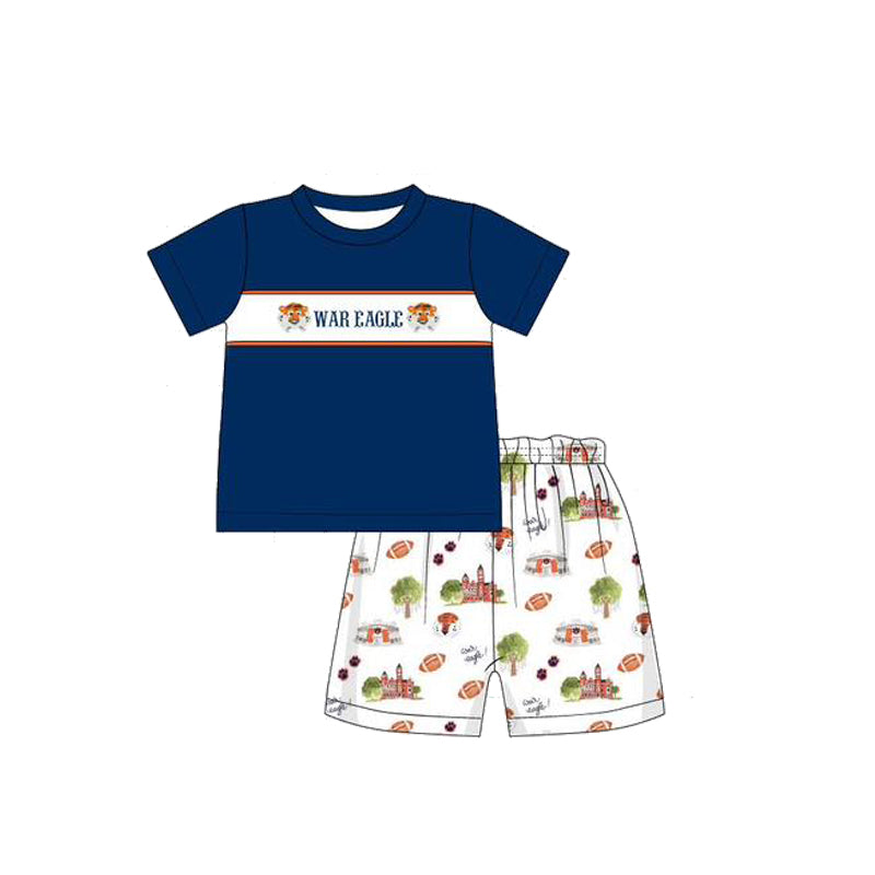 Preorder (moq 5)Baby Boys War Eagle Team Tee Top Shorts Clothes Sets