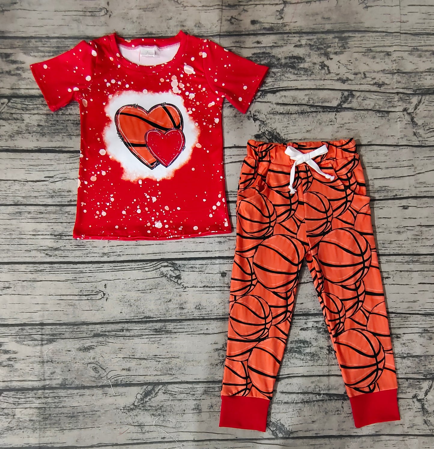 Baby Boys Basketball Tee Top Pants Outfits Clothes Sets