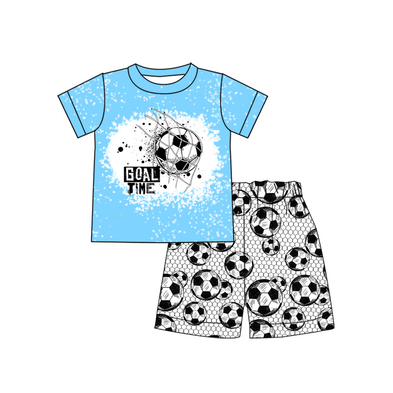 Baby Boys Football Goal Time Shirt Shorts Clothes Sets preorder(moq 5)