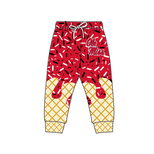 Preorder (moq 5)Baby Boys Drip Sprinkles Ole Miss Team Jogger Pants Bottom