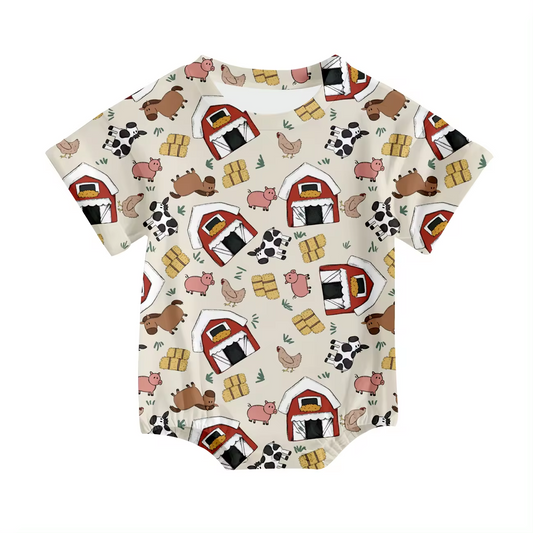 Baby Infant Boys Farm House Rompers preorder(moq 5)